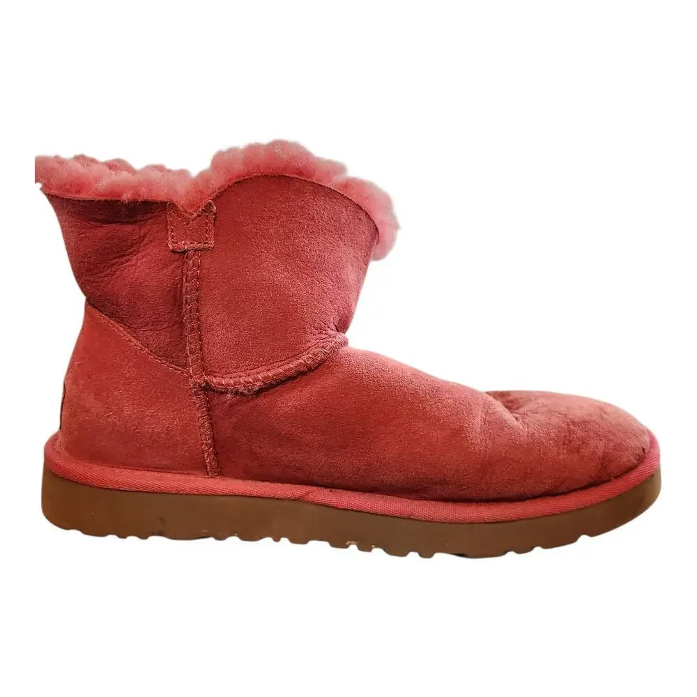 Ugg Australia Bailey button mini low boots pink 3352‎ sz 7 women